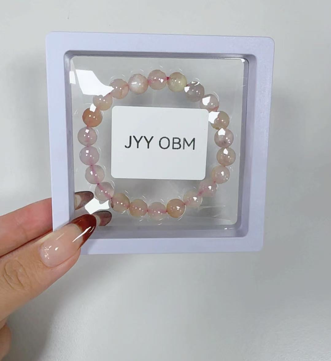 JYY OBM Natural Original Cherry Blossom Agate Bracelet