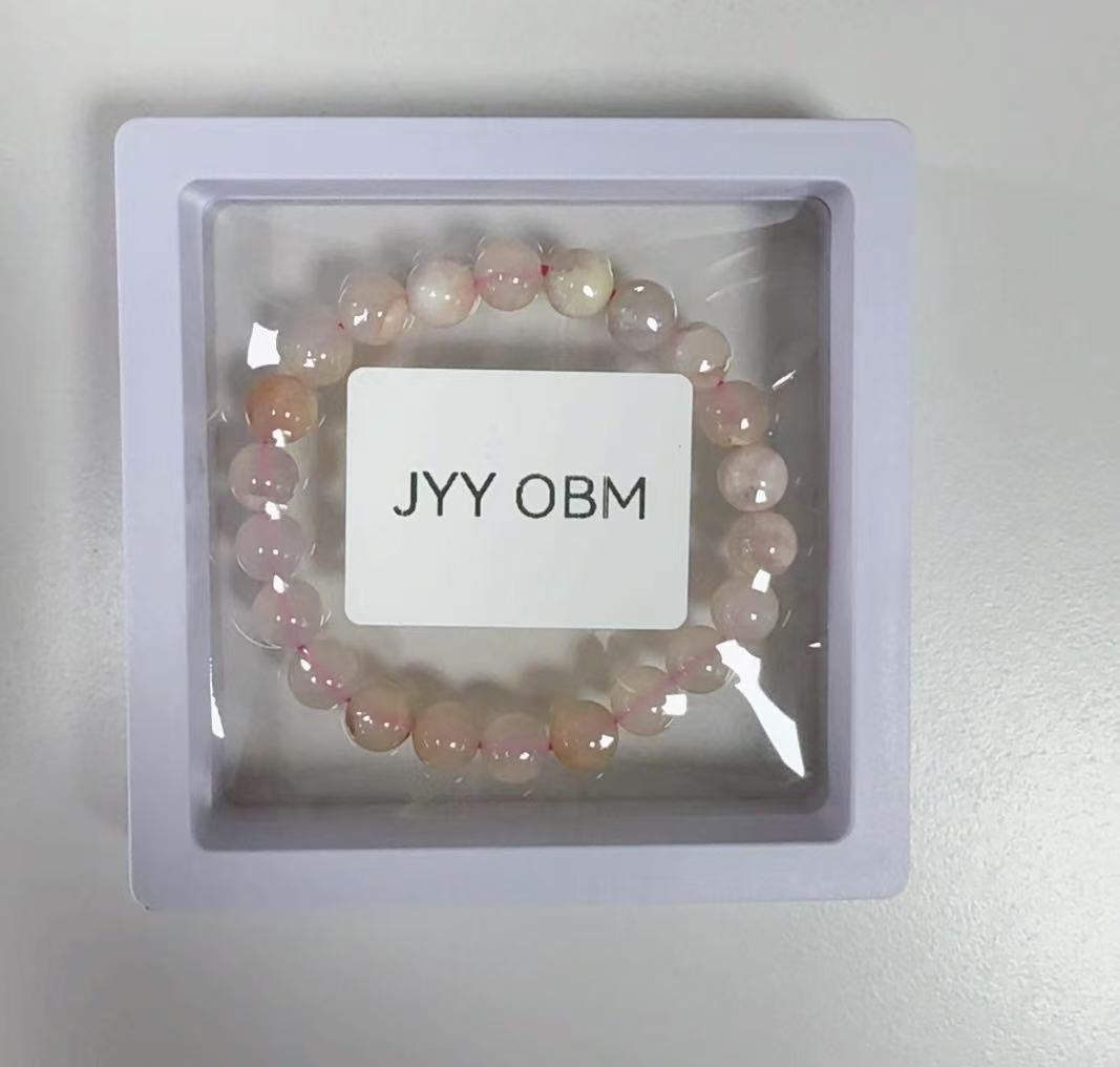 JYY OBM Natural Original Cherry Blossom Agate Bracelet