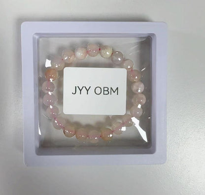 JYY OBM Natural Original Cherry Blossom Agate Bracelet