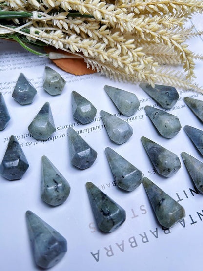 36mm Mix Wand/Pendulum/Point  Natural Crystal Pendulum Aventurine/Rose Quartz/Amethyst/Clear Quartz/Labadorite/Tiger Eye/ Pendulum Dowsing Tool Divination Tool