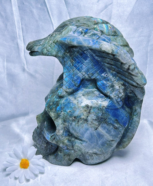 Natural Dragon/Crystal Dragon Skull/Crystal fly Dragon/Home Decor/Crystal carvings gift