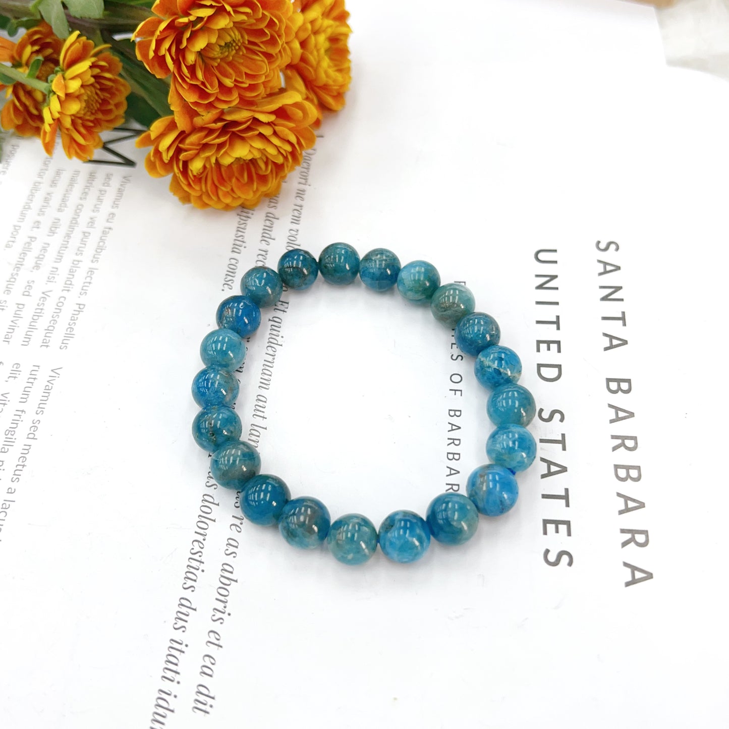 $4/1 pieza Pulsera de apatita azul.