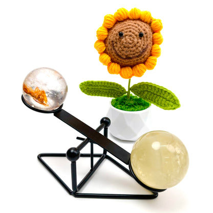 $6.4/1 pieza Base de esfera de cristal de balancín negro.