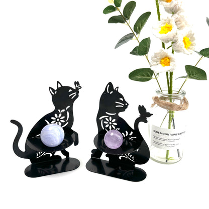 $7.1/1 pieza Base de esfera de cristal Black Kitty.