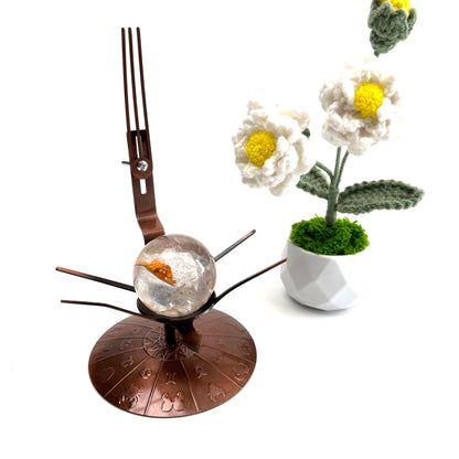 $10,9/1 pieza Base de esfera de cristal con signo del zodíaco en oro rosa.