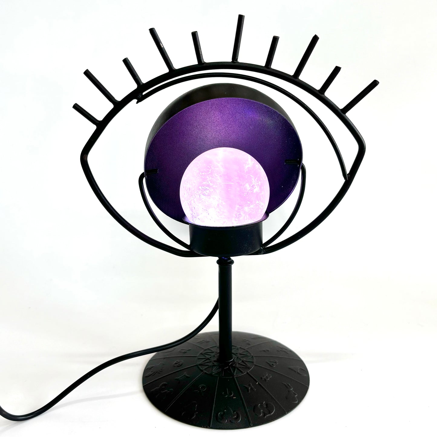 $13/1pcs Black  third eye light crystal Sphere base.