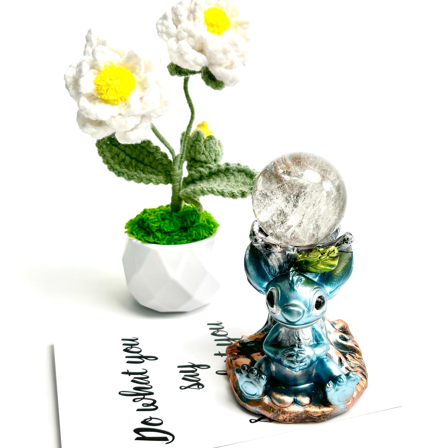 $11.5/1pcs Blue stitch  crystal  sphere base.