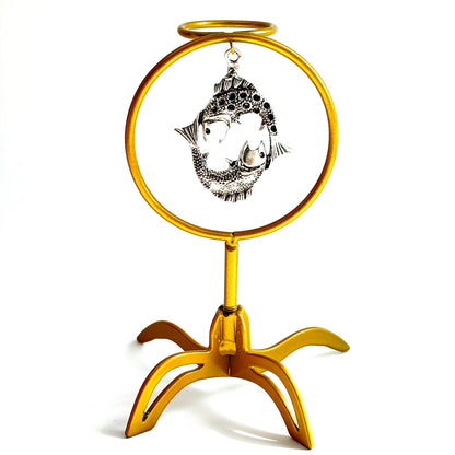 $9.1/1 pieza Esfera del zodiaco y base de esfera de cristal colgante.