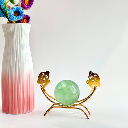 $6.8/1 pieza Base de esfera de cristal de esfera pensadora dorada brillante.