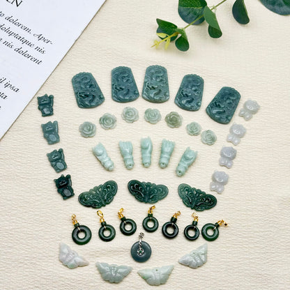 $3/uds Pequeño colgante tallado elaborado en material de jade