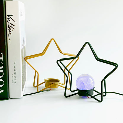 $8.1/1pcs Five star Luminous crystal Sphere base.