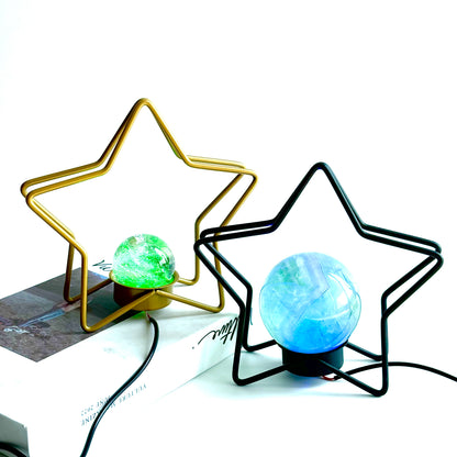 $8.1/1pcs Five star Luminous crystal Sphere base.