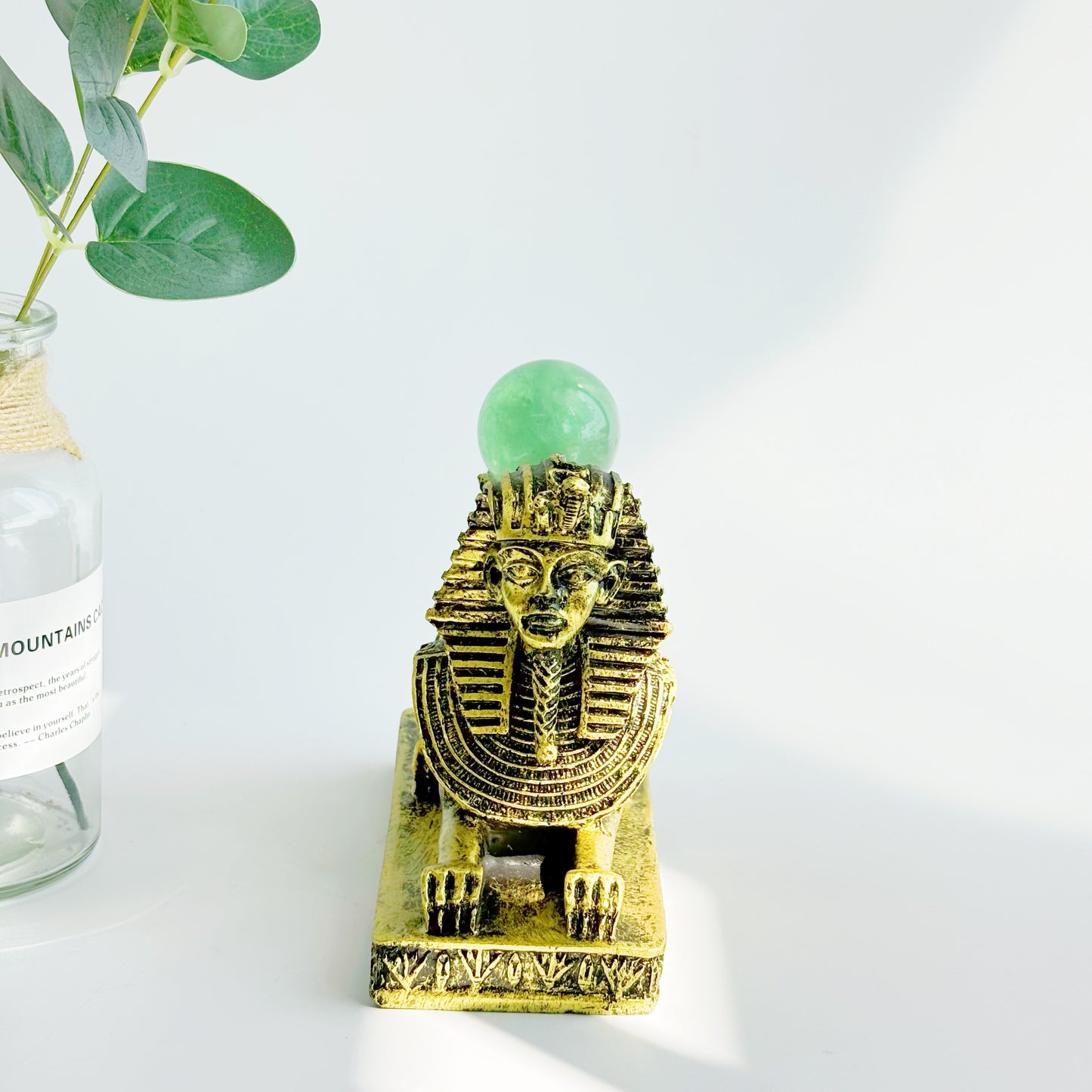 $13.5/1pcs Yellow sphinx  crystal sphere base.