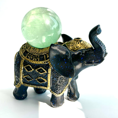 $21.8/1 pce Blue elephant  crystal sphere base
