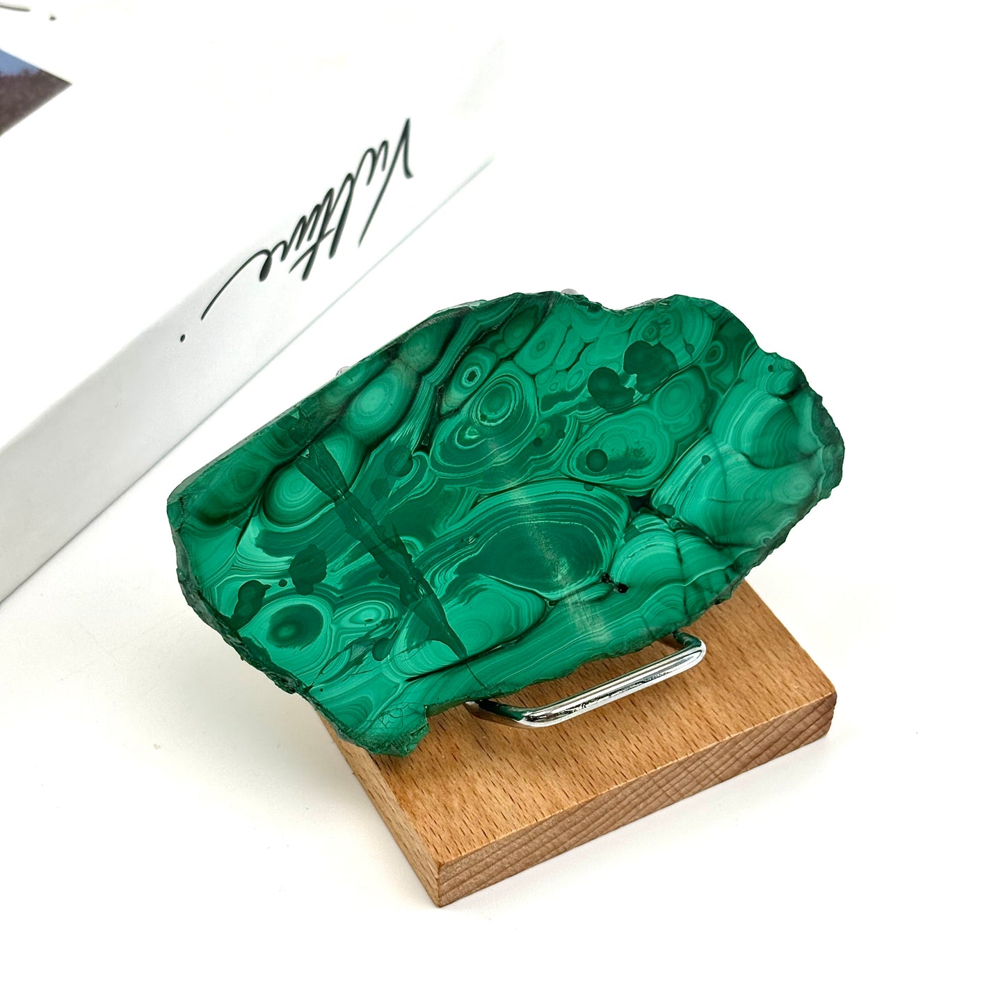 $3.5/1pcs  Wooden mining label base，White Heart/specimen/slab