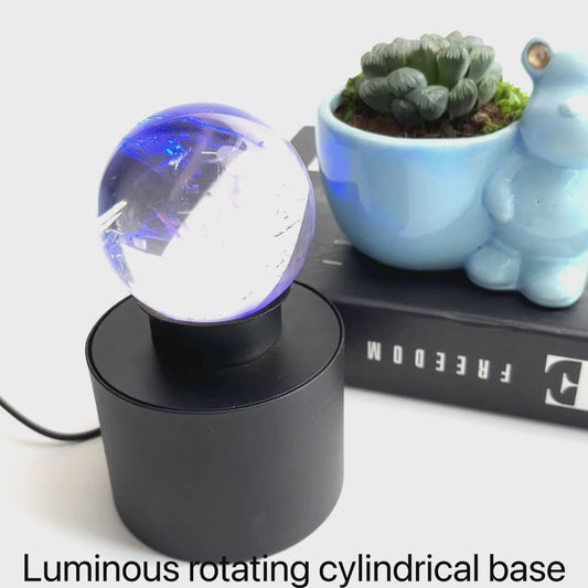 $27.2/1pcs Black Rotating Luminous Crystal Ball Base