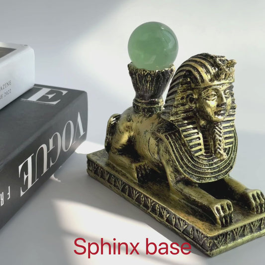 $13.5/1pcs Yellow sphinx  crystal sphere base.
