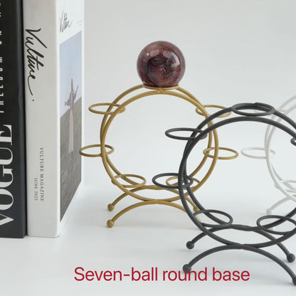 $8.1/1 pieza Base esférica de cristal redonda de siete esferas.