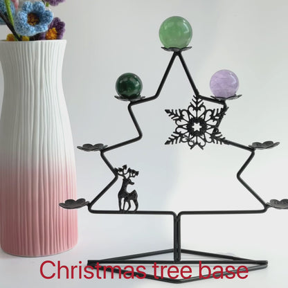 $8.5/1 pieza Base de esfera de cristal de árbol de Navidad negro.