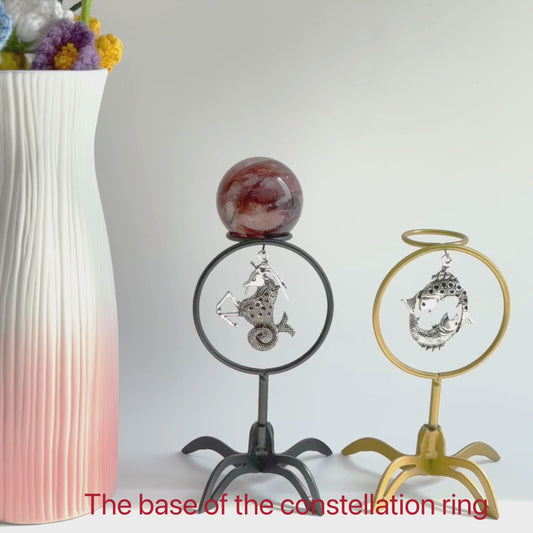 $9.1/1 pieza Esfera del zodiaco y base de esfera de cristal colgante.