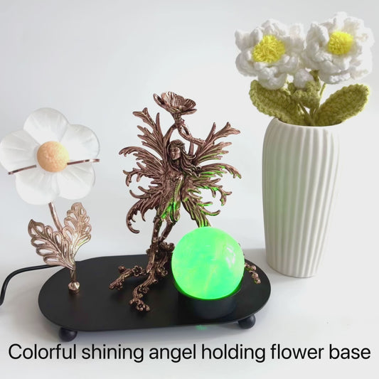$25.9/1 pce Rose glod fairy Sunflowerr light  crystal sphere base.