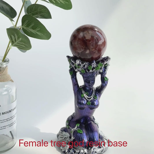 $10.3/1pcs Perple monther earth  crystal sphere base.