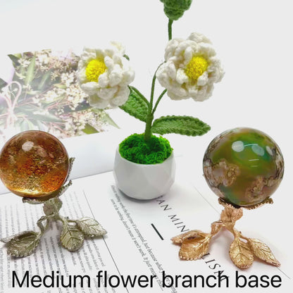 $4.3/1pcs  flower crystal sphere base