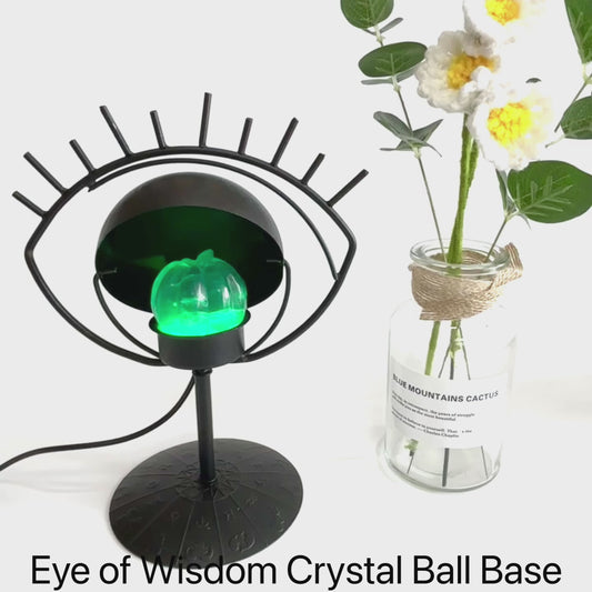 $13/1pcs Black  third eye light crystal Sphere base.