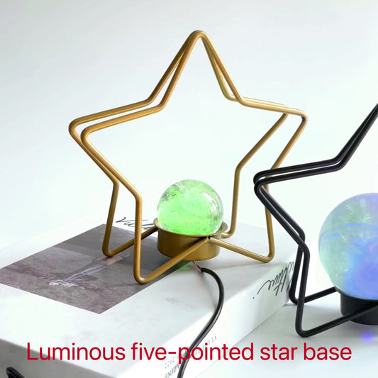$8.1/1pcs Five star Luminous crystal Sphere base.
